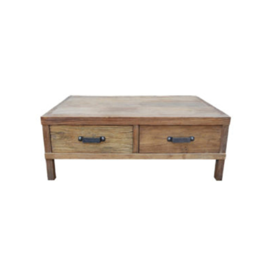 Reclaimed Elm Coffee Table 2 Drawer image 0